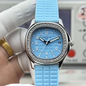 Luxury Patek Philippe Aquanaut Ladies' Super Clone Watch for Sale 1147152100 - front view | Aquanaut