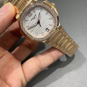 Ladies' Patek Philippe Nautilus Super Clone Watch with Cash on Delivery 1129847329 - side view | Nautilus