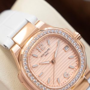 Exquisite Patek Philippe Nautilus Super Clone Ladies Watch with Cash on Delivery 1144884655 - side view | Nautilus